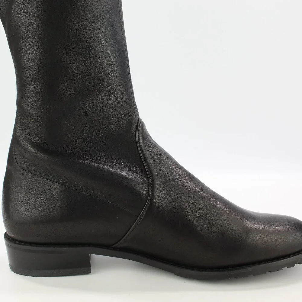 NEW Stuart Weitzman Lowland Over-the-Knee Boots-Black Leather – Small Feet